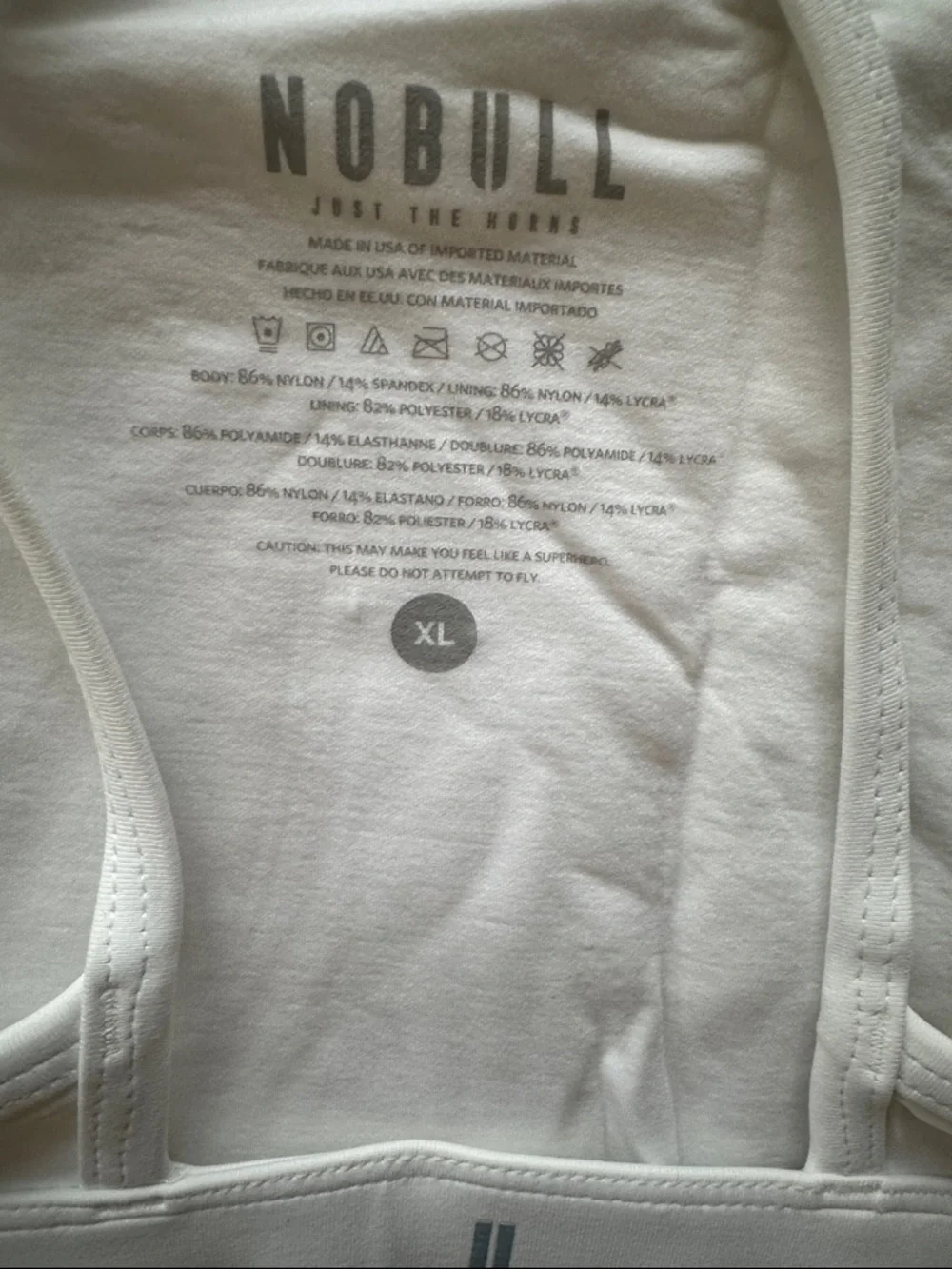 NOBULL White High-Neck Athletic Crop Top - Picture 5 of 5